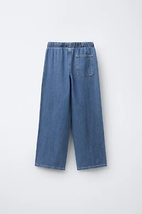 WIDE LEG JEANS WITH DRAWSTRINGS