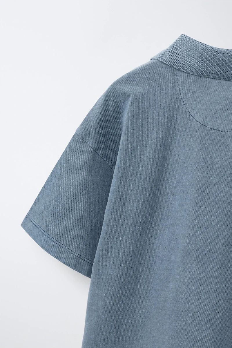 WASHED EFFECT POLO SHIRT