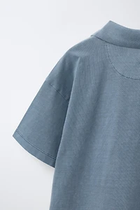 WASHED EFFECT POLO SHIRT