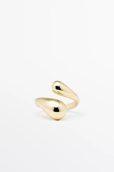 Double teardrop ring