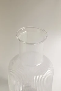 STRIPED BOROSILICATE GLASS NIGHT SET (SET OF 2)