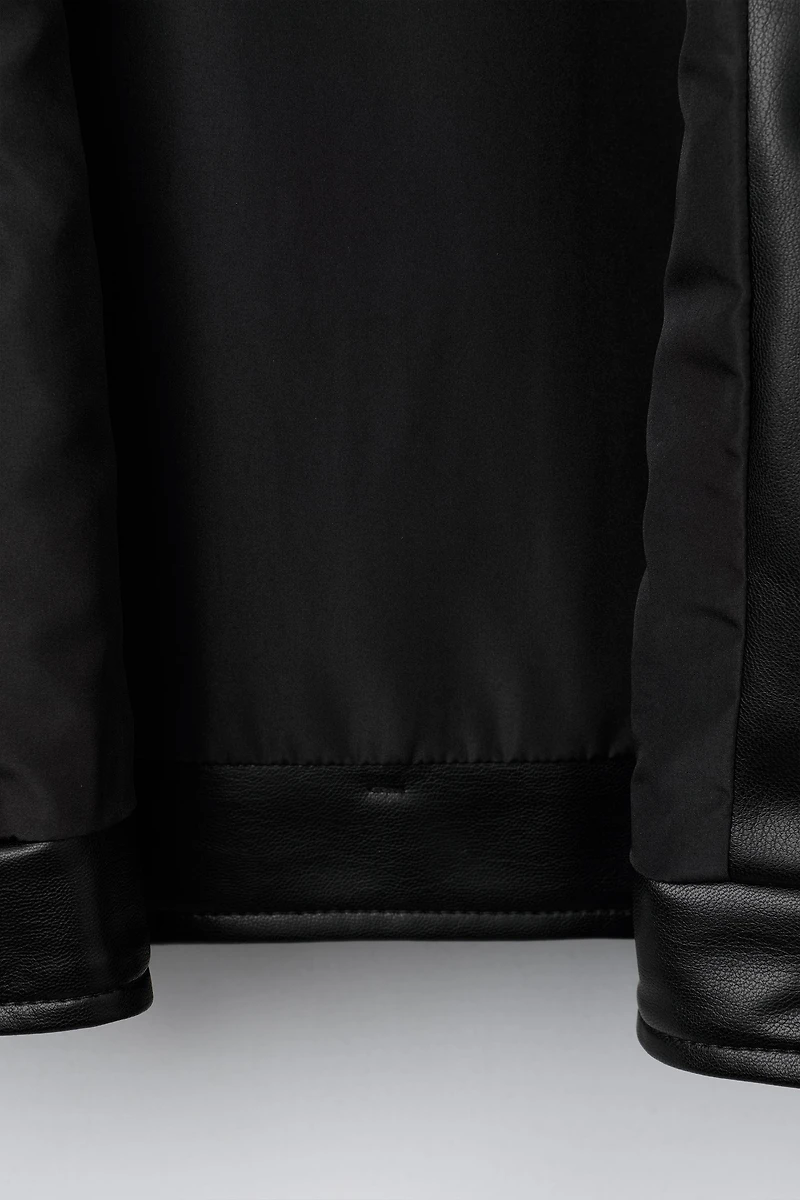 FAUX LEATHER BIKER JACKET