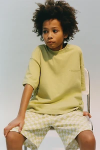 ENSEMBLE T-SHIRT ET BERMUDA À DAMIER