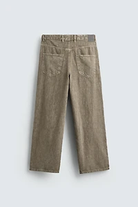 WASHED PRINT BAGGY FIT PANTS