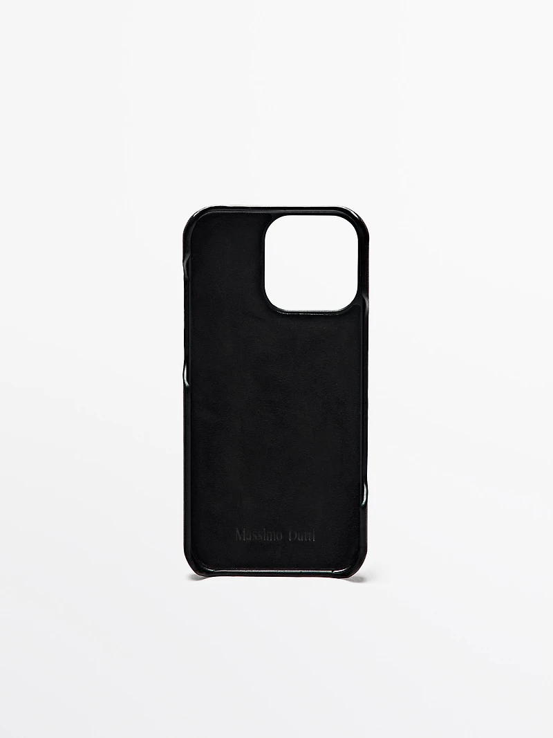 Coque iPhone Pro Max en cuir nappa
