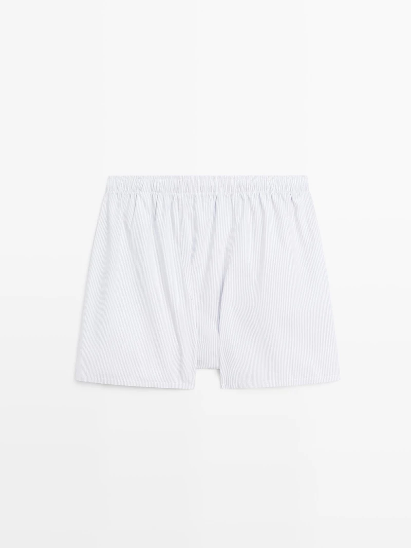 100% cotton striped boxers