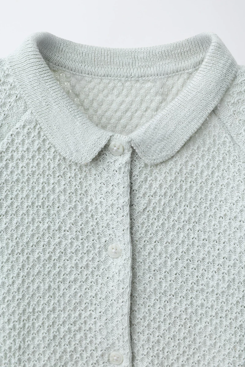 COMBINAISON COURTE EN MAILLE TEXTURÉE