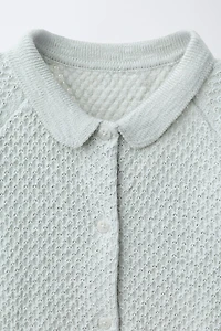COMBINAISON COURTE EN MAILLE TEXTURÉE