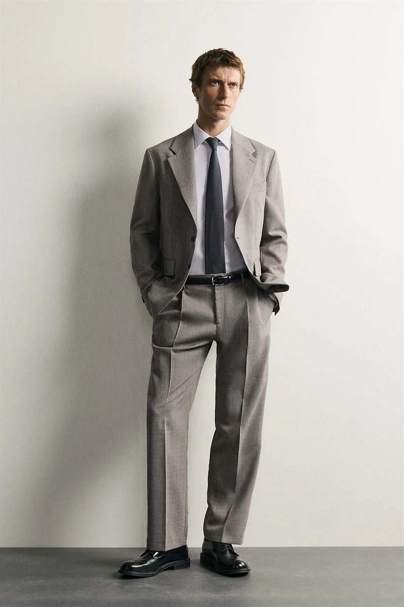 REGULAR FIT WOOL SUIT BLAZER