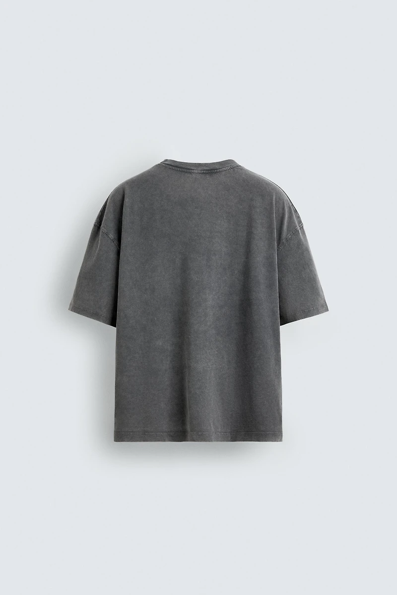 WASHED COMIC PRINT T-SHIRT