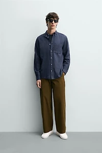 CHEMISE REGULAR FIT LIN-COTON