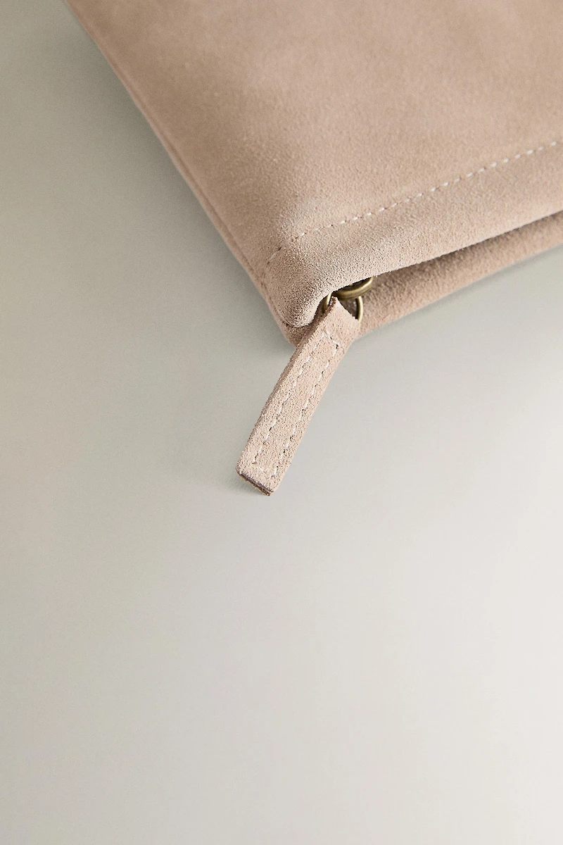 TROUSSE DE TOILETTE CROÛTE DE CUIR PETIT FORMAT