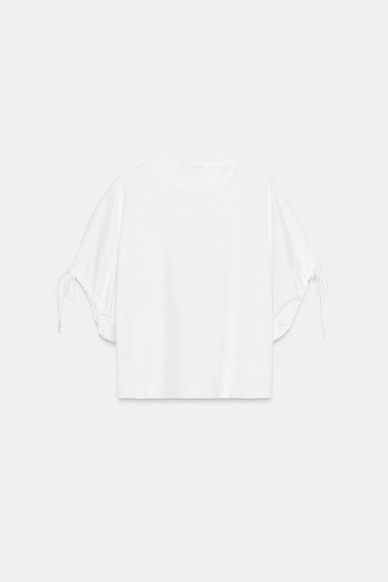 COTTON T-SHIRT WITH TIES
