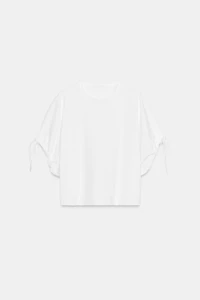 COTTON T-SHIRT WITH TIES