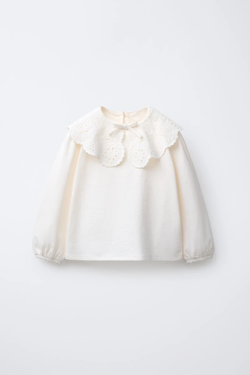 EMBROIDERED COLLAR T-SHIRT
