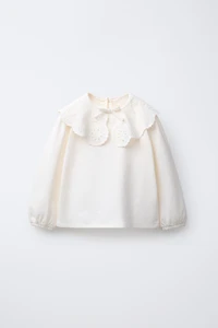 EMBROIDERED COLLAR T-SHIRT