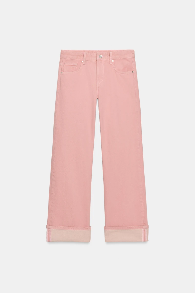 TRF LOW-RISE LOOSE FOLDED JEANS
