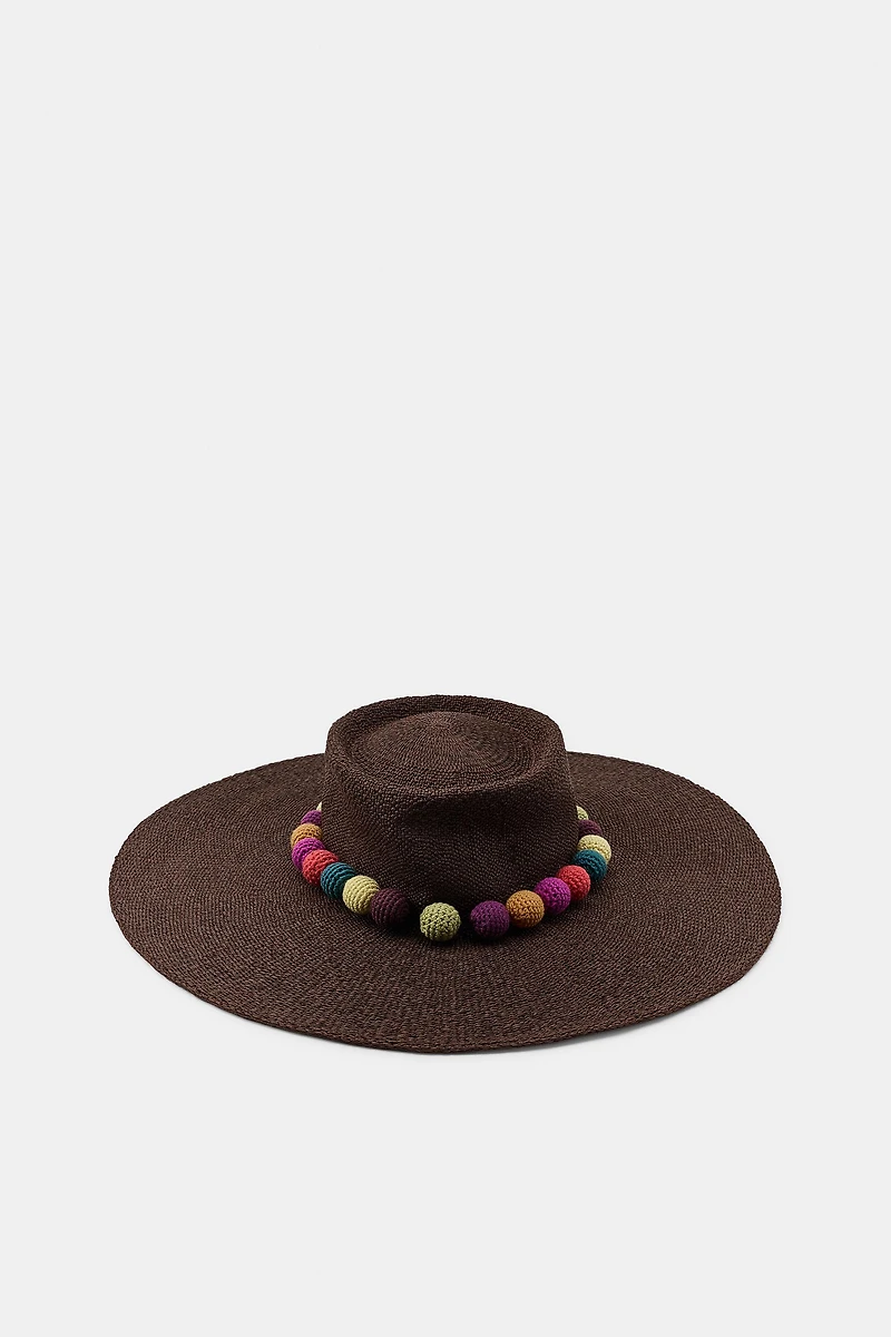 CHAPEAU BOULES CROCHET