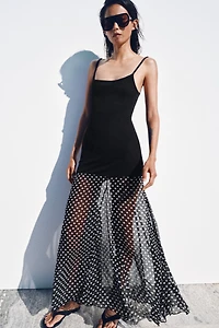 ROBE LONGUE BIMATIÈRE À POIS