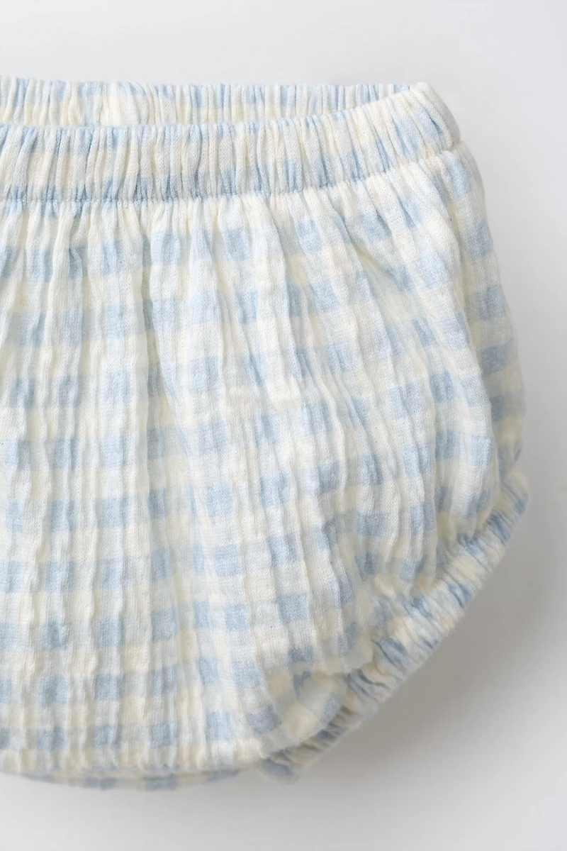CULOTTE TEXTURÉE À CARREAUX VICHY