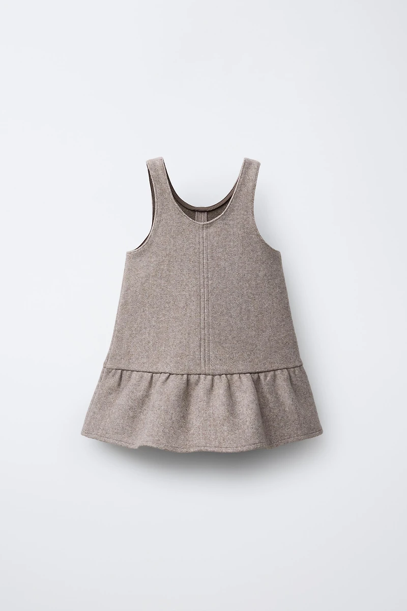 VELVET BOW PINAFORE DRESS