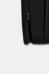 CREPE ZIPPERED LEGGINGS