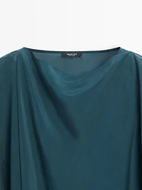 Flowing cape-style blouse