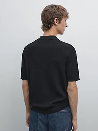 Polo en maille 100 % coton à bord-côte