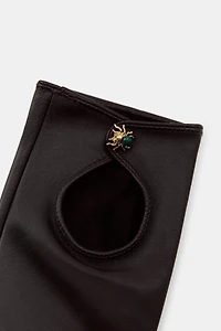 GANTS COURTS EN CUIR 100% ARAIGNÉE