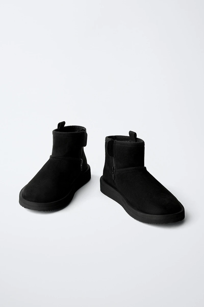 FAUX FUR ANKLE BOOTS