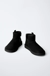 FAUX FUR ANKLE BOOTS