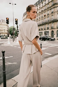 BELTED SAFARI SHIRT