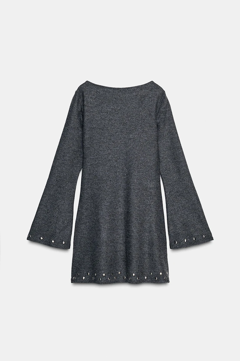 SHORT SOFT STUDDED DRESS