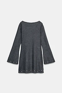 SHORT SOFT STUDDED DRESS