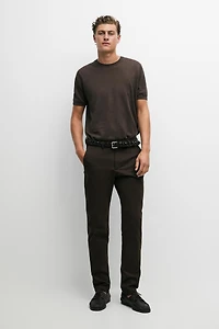 Slim fit cotton trousers