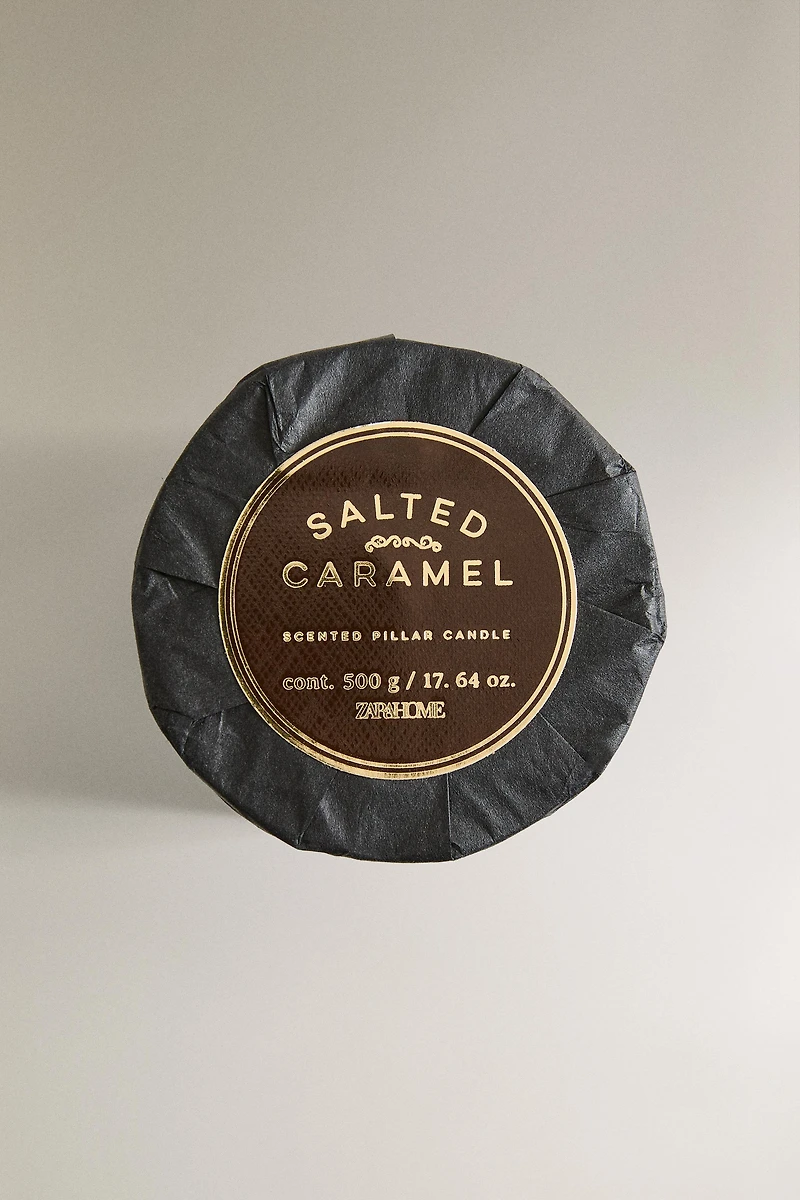 BOUGIE PARFUMÉE CYLINDRE GRAND MODÈLE SEL CARAMÉLISÉ