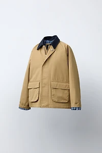 CONTRAST COLLAR JACKET