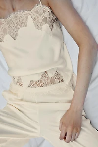 TOP STYLE LINGERIE SATINÉ DENTELLE