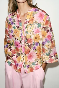 CHEMISE À IMPRIMÉ FLEURI