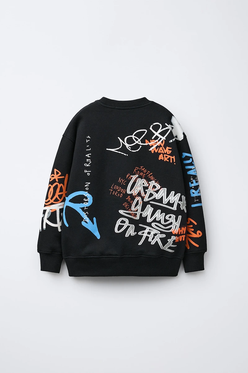 SWEAT IMPRIMÉ GRAFFITIS