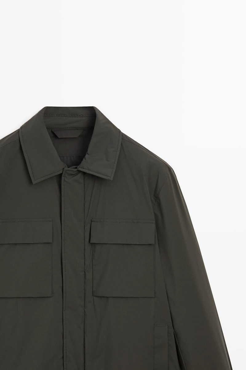 Technical fabric pocket detail jacket