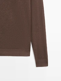 100% linen knit crew neck sweater