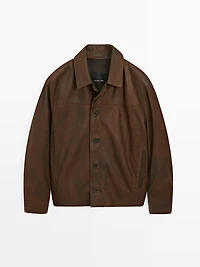 Veste en cuir ovin finition daim