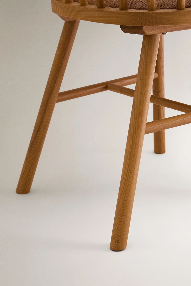 CHAISE FRÊNE ET ROTIN