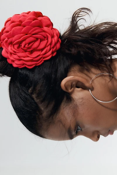 FLOWER FABRIC HAIR CLIP