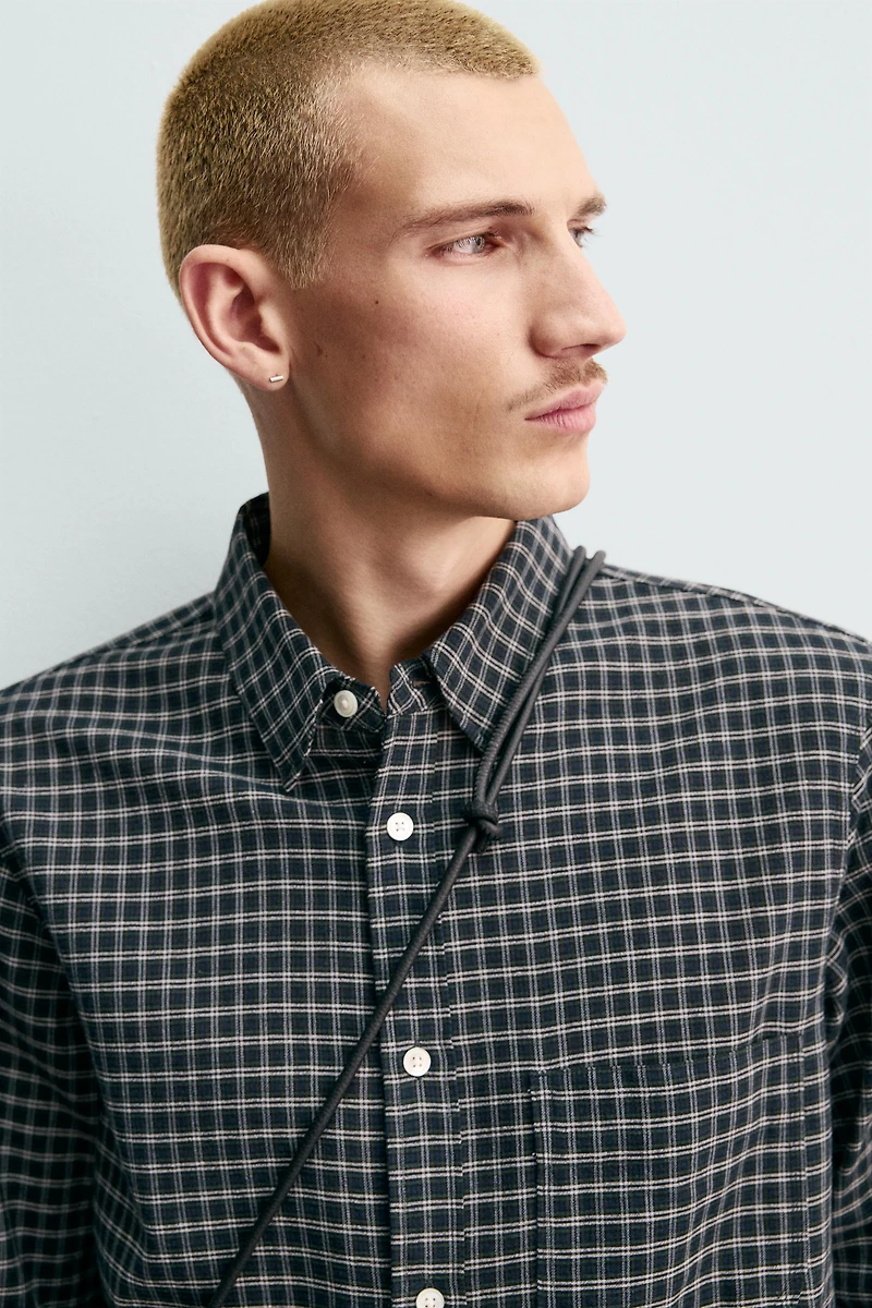 ORIGINS WOOL BLEND PLAID SHIRT