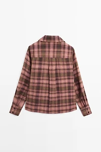 Chemise fluide à carreaux 100 % lin