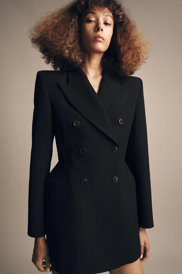 Shop Zara ZW COLLECTION DOUBLE BREASTED BLAZER DRESS at Beverly