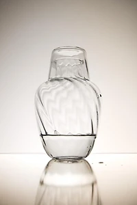 STRIPED BOTTLE AND TUMBLER SET (SET OF 2)