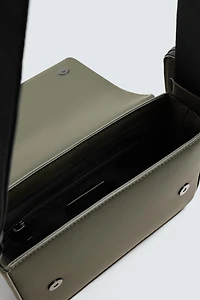 TEXTURED RUBBERIZED CROSSBODY BAG